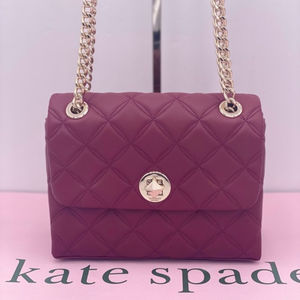 Kate Spade Natalia Quilted Leather Small Flap Crossbody Shoulder Bag